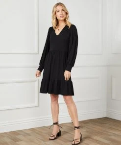 Karen Kane Dresses Long Sleeve Tiered Dress