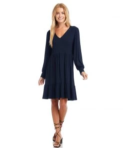 Karen Kane Long Sleeve Tiered Dress Clothing