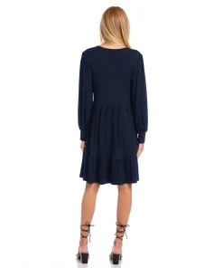 Karen Kane Long Sleeve Tiered Dress Clothing