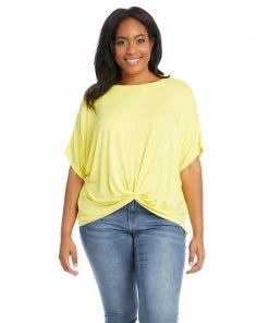 Karen Kane Plus Size Twist Front Top