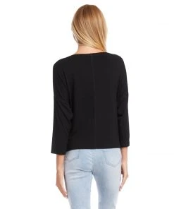 Karen Kane Petite Size 3/4 Sleeve Boatneck Top Petites