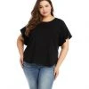 Karen Kane Plus Size Ruffle Sleeve Top