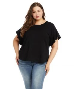 Karen Kane Plus Size Ruffle Sleeve Top