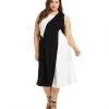 Karen Kane Plus Size Sleeveless Colorblock Dress