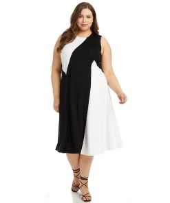 Karen Kane Plus Size Sleeveless Colorblock Dress