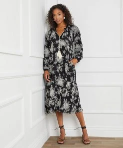 Karen Kane Long Sleeve Tiered Dress Clothing
