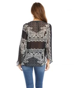 Karen Kane Angle Sleeve Crossover Top Clothing