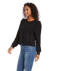 Karen Kane Clothing Ruffle Detail Sweatshirt