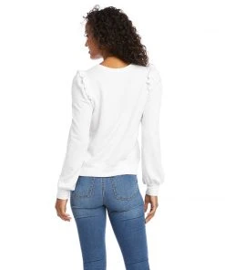 Karen Kane Clothing Ruffle Detail Sweatshirt