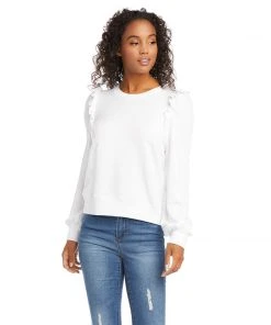 Karen Kane Clothing Ruffle Detail Sweatshirt
