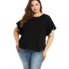 Karen Kane Plus Size Ruffle Sleeve Top