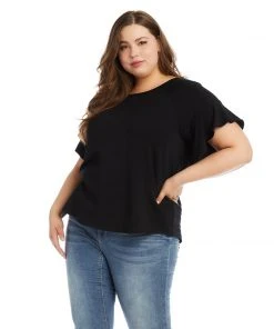 Karen Kane Plus Size Ruffle Sleeve Top