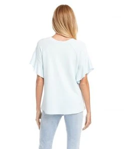 Karen Kane Ruffle Sleeve Top