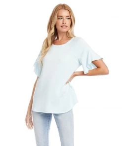 Karen Kane Ruffle Sleeve Top