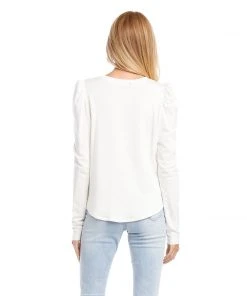 Karen Kane Shirred Sleeve Top