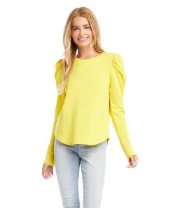 Karen Kane Shirred Sleeve Top Clothing
