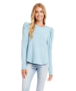 Karen Kane Shirred Sleeve Top