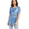 Karen Kane Short Sleeve Shirttail Top