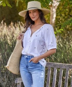 Karen Kane Honey Bee Peasant Top Clothing