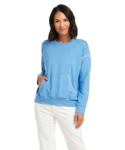 Karen Kane Clothing Contrast Stitch Pullover