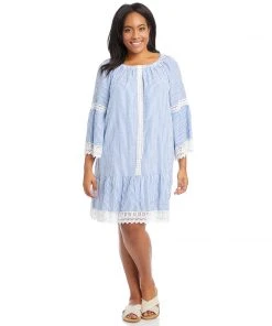 Karen Kane Plus Size Mixed Lace Dress