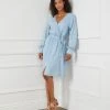 Karen Kane Long Sleeve Chambray Dress Clothing
