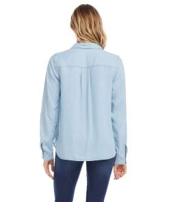 Karen Kane Chambray Shirt Clothing