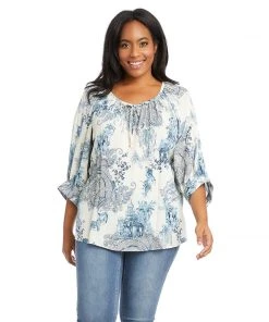 Karen Kane Plus Size Blouson Sleeve Top