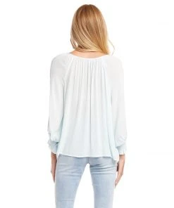 Karen Kane Clothing Button-Up Peasant Top