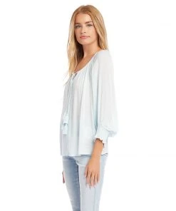 Karen Kane Clothing Button-Up Peasant Top