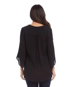 Karen Kane Bracelet Sleeve Asymmetric Top
