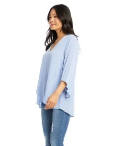 Karen Kane Bracelet Sleeve Asymmetric Top