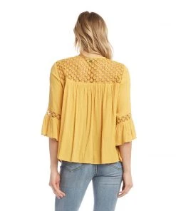Karen Kane Clothing Lace Inset Blouse