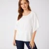 Karen Kane Embroidered Modern Sleeve Top Clothing