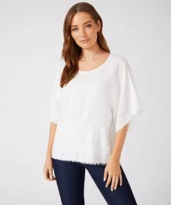 Karen Kane Embroidered Modern Sleeve Top Clothing