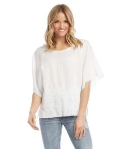 Karen Kane Embroidered Modern Sleeve Top Clothing