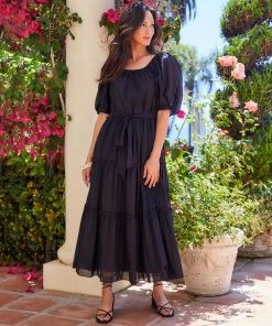 Karen Kane Clothing Tiered Poof Sleeve Dress