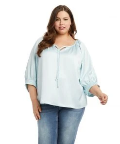 Karen Kane Plus Size Blouson Sleeve Top