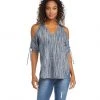 Karen Kane Cold Shoulder Tie-Sleeve Top Clothing