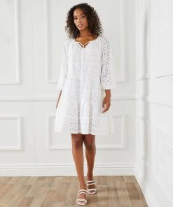 Karen Kane Tiered Eyelet Dress Clothing
