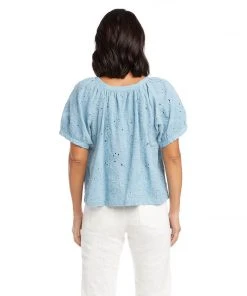 Karen Kane Short Sleeve Peasant Top Clothing
