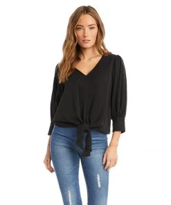 Karen Kane Tie-Front Top
