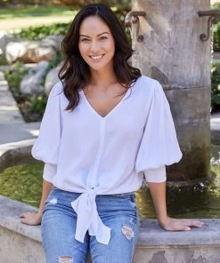 Karen Kane Tie-Front Top