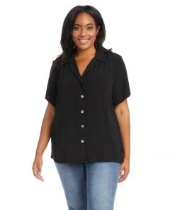 Karen Kane Plus Size Camp Shirt
