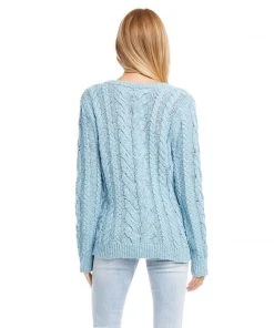 Karen Kane Cable Knit Sweater Clothing