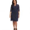 Karen Kane Plus Size V-Neck Scallop Lace Dress