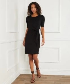 Karen Kane Short Sleeve Tie-Front Dress