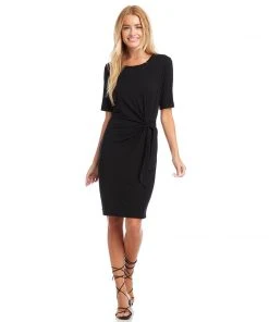 Karen Kane Short Sleeve Tie-Front Dress