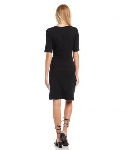 Karen Kane Short Sleeve Tie-Front Dress
