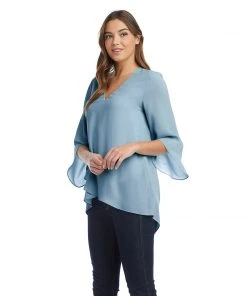 Karen Kane Bracelet Sleeve Asymmetric Top